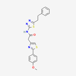 2-[2-(4-methoxyphenyl)-1,3-thiazol-4-yl]-N-[(2Z)-5-(2-phenylethyl)-1,3,4-thiadiazol-2(3H)-ylidene]acetamide