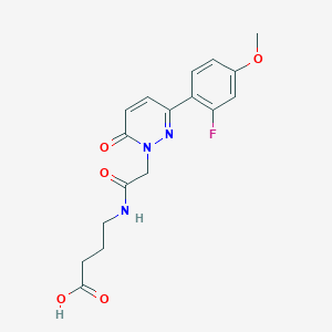 4-({[3-(2-fluoro-4-methoxyphenyl)-6-oxopyridazin-1(6H)-yl]acetyl}amino)butanoic acid