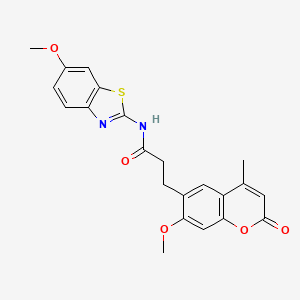 N-(6-methoxy-1,3-benzothiazol-2-yl)-3-(7-methoxy-4-methyl-2-oxo-2H-chromen-6-yl)propanamide