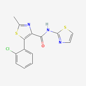 5-(2-chlorophenyl)-2-methyl-N-(1,3-thiazol-2-yl)-1,3-thiazole-4-carboxamide