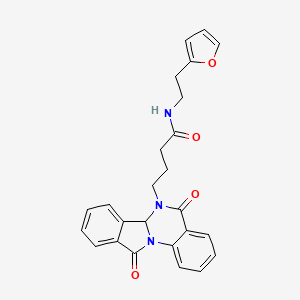 4-(5,11-dioxo-6a,11-dihydroisoindolo[2,1-a]quinazolin-6(5H)-yl)-N-[2-(furan-2-yl)ethyl]butanamide