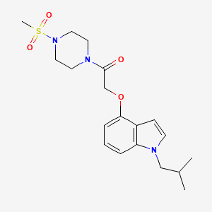 2-{[1-(2-methylpropyl)-1H-indol-4-yl]oxy}-1-[4-(methylsulfonyl)piperazin-1-yl]ethanone