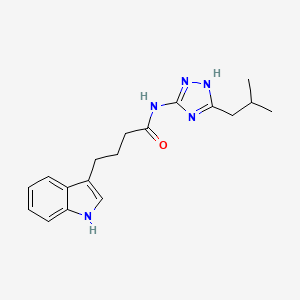 4-(1H-indol-3-yl)-N-[5-(2-methylpropyl)-1H-1,2,4-triazol-3-yl]butanamide