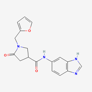 N-(1H-benzimidazol-6-yl)-1-(furan-2-ylmethyl)-5-oxopyrrolidine-3-carboxamide