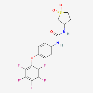 1-(1,1-Dioxidotetrahydrothiophen-3-yl)-3-[4-(pentafluorophenoxy)phenyl]urea