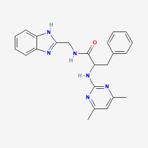 N-(1H-1,3-benzimidazol-2-ylmethyl)-2-[(4,6-dimethyl-2-pyrimidinyl)amino]-3-phenylpropanamide