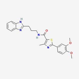 N-[3-(1H-benzimidazol-2-yl)propyl]-2-(3,4-dimethoxyphenyl)-4-methyl-1,3-thiazole-5-carboxamide