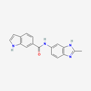 molecular formula C17H14N4O B11004810 N-(2-methyl-1H-benzimidazol-6-yl)-1H-indole-6-carboxamide 