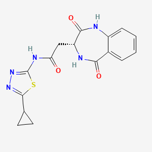 N-(5-cyclopropyl-1,3,4-thiadiazol-2-yl)-2-[(3R)-2-hydroxy-5-oxo-4,5-dihydro-3H-1,4-benzodiazepin-3-yl]acetamide