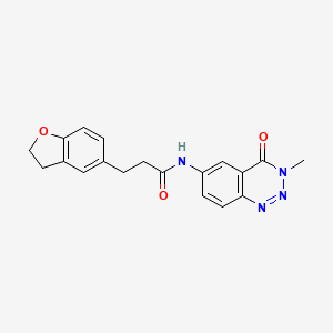 3-(2,3-dihydro-1-benzofuran-5-yl)-N-(3-methyl-4-oxo-3,4-dihydro-1,2,3-benzotriazin-6-yl)propanamide