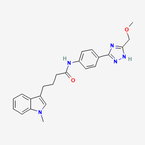 N-{4-[5-(methoxymethyl)-1H-1,2,4-triazol-3-yl]phenyl}-4-(1-methyl-1H-indol-3-yl)butanamide