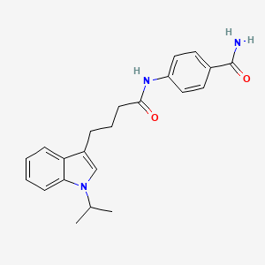 4-({4-[1-(propan-2-yl)-1H-indol-3-yl]butanoyl}amino)benzamide