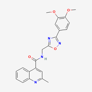 N-{[3-(3,4-dimethoxyphenyl)-1,2,4-oxadiazol-5-yl]methyl}-2-methylquinoline-4-carboxamide