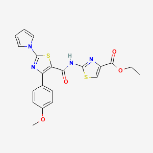 ethyl 2-({[4-(4-methoxyphenyl)-2-(1H-pyrrol-1-yl)-1,3-thiazol-5-yl]carbonyl}amino)-1,3-thiazole-4-carboxylate