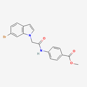 molecular formula C18H15BrN2O3 B11004898 methyl 4-{[(6-bromo-1H-indol-1-yl)acetyl]amino}benzoate 