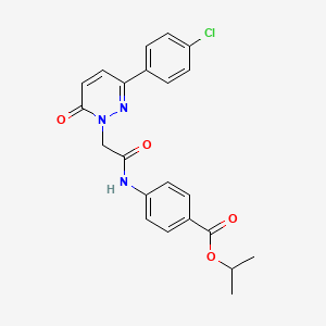 molecular formula C22H20ClN3O4 B11004900 propan-2-yl 4-({[3-(4-chlorophenyl)-6-oxopyridazin-1(6H)-yl]acetyl}amino)benzoate 