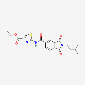 ethyl 2-({[2-(3-methylbutyl)-1,3-dioxo-2,3-dihydro-1H-isoindol-5-yl]carbonyl}amino)-1,3-thiazole-4-carboxylate