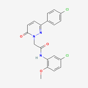 molecular formula C19H15Cl2N3O3 B11004919 N-(5-chloro-2-methoxyphenyl)-2-(3-(4-chlorophenyl)-6-oxopyridazin-1(6H)-yl)acetamide 