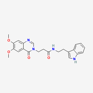 3-(6,7-dimethoxy-4-oxoquinazolin-3(4H)-yl)-N-[2-(1H-indol-3-yl)ethyl]propanamide