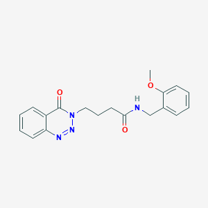 molecular formula C19H20N4O3 B11004930 N-(2-methoxybenzyl)-4-(4-oxo-1,2,3-benzotriazin-3(4H)-yl)butanamide 