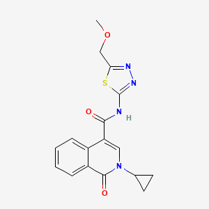 2-cyclopropyl-N-[5-(methoxymethyl)-1,3,4-thiadiazol-2-yl]-1-oxo-1,2-dihydroisoquinoline-4-carboxamide