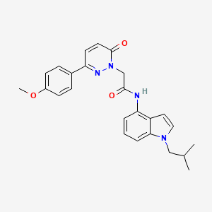 2-[3-(4-methoxyphenyl)-6-oxopyridazin-1(6H)-yl]-N-[1-(2-methylpropyl)-1H-indol-4-yl]acetamide