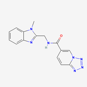 molecular formula C15H13N7O B11004975 N-[(1-methyl-1H-benzimidazol-2-yl)methyl]tetrazolo[1,5-a]pyridine-6-carboxamide 