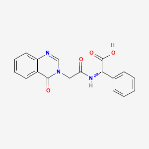 (2S)-{[(4-oxoquinazolin-3(4H)-yl)acetyl]amino}(phenyl)ethanoic acid