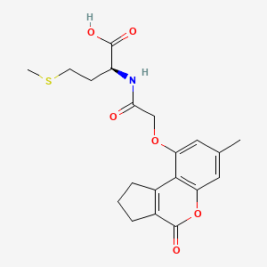 molecular formula C20H23NO6S B11004992 N-{[(7-methyl-4-oxo-1,2,3,4-tetrahydrocyclopenta[c]chromen-9-yl)oxy]acetyl}-L-methionine 