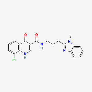 8-chloro-4-hydroxy-N-[3-(1-methyl-1H-benzimidazol-2-yl)propyl]quinoline-3-carboxamide