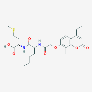 N-{[(4-ethyl-8-methyl-2-oxo-2H-chromen-7-yl)oxy]acetyl}norleucyl-L-methionine