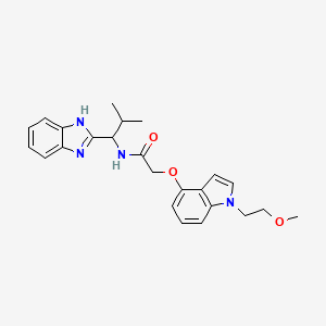 N-[1-(1H-benzimidazol-2-yl)-2-methylpropyl]-2-{[1-(2-methoxyethyl)-1H-indol-4-yl]oxy}acetamide