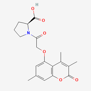 1-{[(3,4,7-trimethyl-2-oxo-2H-chromen-5-yl)oxy]acetyl}-L-proline