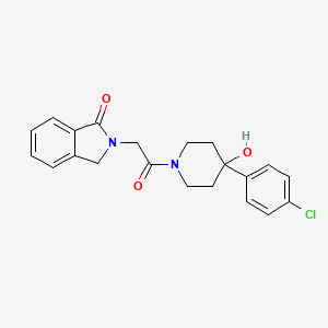 molecular formula C21H21ClN2O3 B11005013 2-{2-[4-(4-chlorophenyl)-4-hydroxypiperidin-1-yl]-2-oxoethyl}-2,3-dihydro-1H-isoindol-1-one 