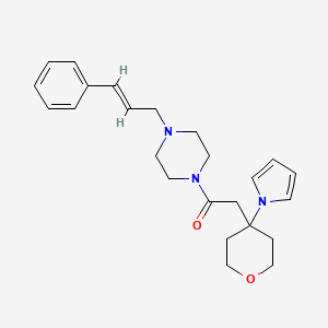 1-{4-[(2E)-3-phenylprop-2-en-1-yl]piperazin-1-yl}-2-[4-(1H-pyrrol-1-yl)tetrahydro-2H-pyran-4-yl]ethanone