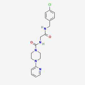 N-{2-[(4-chlorobenzyl)amino]-2-oxoethyl}-4-(pyridin-2-yl)piperazine-1-carboxamide