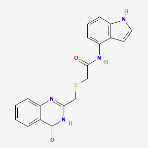 2-{[(4-hydroxyquinazolin-2-yl)methyl]sulfanyl}-N-(1H-indol-4-yl)acetamide