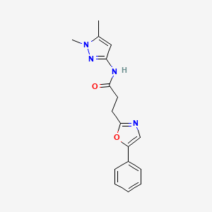 N-(1,5-dimethyl-1H-pyrazol-3-yl)-3-(5-phenyl-1,3-oxazol-2-yl)propanamide