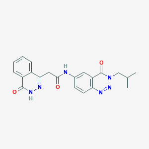 2-(4-hydroxyphthalazin-1-yl)-N-[3-(2-methylpropyl)-4-oxo-3,4-dihydro-1,2,3-benzotriazin-6-yl]acetamide