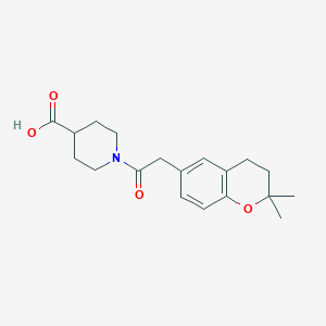 molecular formula C19H25NO4 B11005126 1-[(2,2-dimethyl-3,4-dihydro-2H-chromen-6-yl)acetyl]piperidine-4-carboxylic acid 