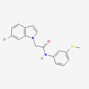 2-(6-bromo-1H-indol-1-yl)-N-[3-(methylsulfanyl)phenyl]acetamide