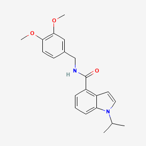 molecular formula C21H24N2O3 B11005143 N-(3,4-dimethoxybenzyl)-1-(propan-2-yl)-1H-indole-4-carboxamide 