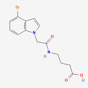 molecular formula C14H15BrN2O3 B11005151 4-{[(4-bromo-1H-indol-1-yl)acetyl]amino}butanoic acid 