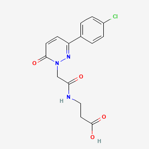 molecular formula C15H14ClN3O4 B11005165 N-{[3-(4-chlorophenyl)-6-oxopyridazin-1(6H)-yl]acetyl}-beta-alanine 