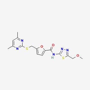 5-{[(4,6-dimethylpyrimidin-2-yl)sulfanyl]methyl}-N-[5-(methoxymethyl)-1,3,4-thiadiazol-2-yl]furan-2-carboxamide