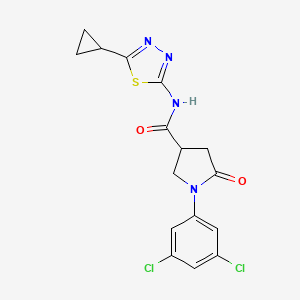 N-(5-cyclopropyl-1,3,4-thiadiazol-2-yl)-1-(3,5-dichlorophenyl)-5-oxopyrrolidine-3-carboxamide