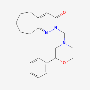 2-[(2-phenylmorpholin-4-yl)methyl]-2,5,6,7,8,9-hexahydro-3H-cyclohepta[c]pyridazin-3-one