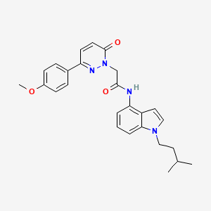 2-[3-(4-methoxyphenyl)-6-oxopyridazin-1(6H)-yl]-N-[1-(3-methylbutyl)-1H-indol-4-yl]acetamide