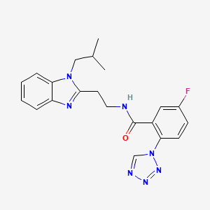 5-fluoro-N-{2-[1-(2-methylpropyl)-1H-benzimidazol-2-yl]ethyl}-2-(1H-tetrazol-1-yl)benzamide