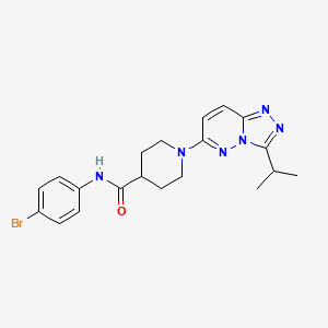 molecular formula C20H23BrN6O B11005231 N-(4-bromophenyl)-1-[3-(propan-2-yl)[1,2,4]triazolo[4,3-b]pyridazin-6-yl]piperidine-4-carboxamide 